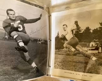 1940s signed Philadelphia Eagles--part of a scrapbook 