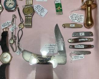 men's watches and knives, and that giant pacifier