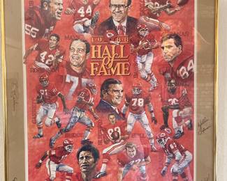 Kansas City Chiefs Hall of Fame, signed by all except Holub