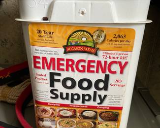 A lot of emergency food supplies