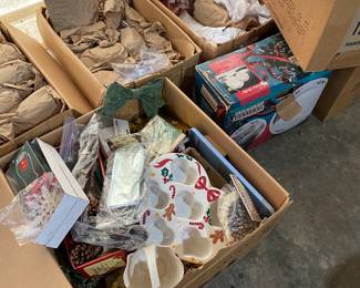 One of the many boxes of Christmas Items available 