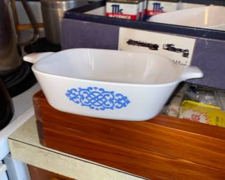 Blue medallion Corning Ware Rare