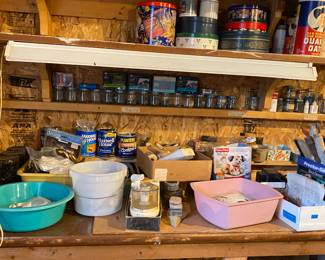 Tools Jars Collection of tins