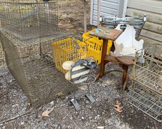 Metal crates and traps