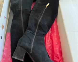 New Black Suede Boots