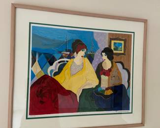 Tarkay Serigraph, Signed and numbered, " Quiet Moments"