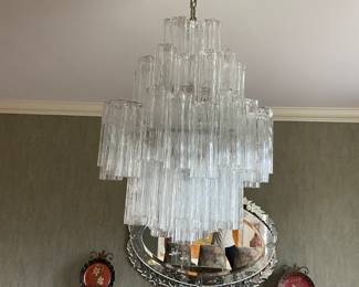 Lovely Camer Murano Glass Chandelier, 4 Tiered
