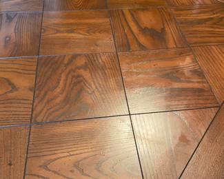 Lovely Parsons Style Dining Table, Great Patina, measures 80"l x 42"w and extend with 2 leaves, each are 26" wide.