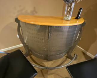 Custom Steel Bar with Maple Top