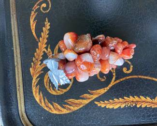 Handpainted Details and Marble Glass Grapes