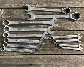 (11) Combination Wrenches: 10- Craftsman Metric +
1- Pittsburgh SAE