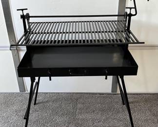 Hand Crafted Charcoal Grill w Adjustable Grill