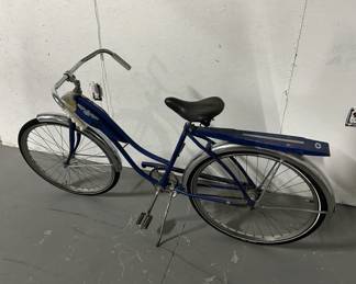 Vintage Ladies Blue Bicycle