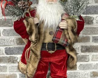 24in Large-Scale Floor Standing Santa Figurine