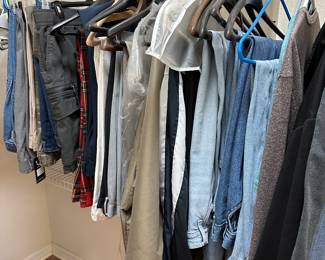Men’ shirts, jeans, pants, shirts, shoes