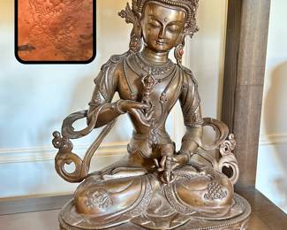 Vajrasattva Statue with Dorje and Ghanta ~
Copper ~ 14"