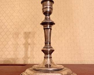 18th Century Sterling Taper Stick by James Gould.  One of the most well-known taper stick makers of the century.