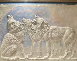 47” x 36” Large paper sculpture excellent 