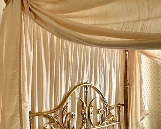 Goodnight Moon!  Brass Harvest Moon bed by Charles P. Rogers…exquisite silk draping
Pic #2