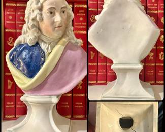 Staffordshire Ralph Wood Sculpture of George Fredrick Handel.  Circa 1790.  
9” 