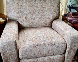 Large recliner inside control (upstairs) by Flexsteel 