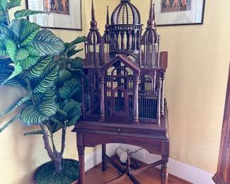 Fine Furniture Quality Victorian Style Wooden Cage with matching Stand / Large