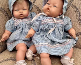 Twin babies vintage sweet