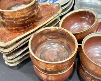 Season de Mesille pottery bowls / plates set Les Cruces New Mexico Sold as set