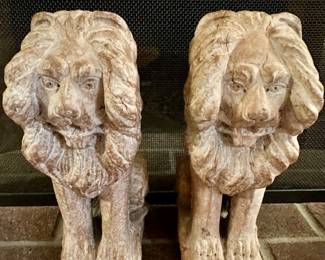 ‘Chicago Lions’ from the Alva Museum Replicas ~ Originals by sculptor Edward Kemeys.  The original ‘Colossal Lions’ were presented to the Art Institute of Chicago by Mrs Henry Field, in 1873.  
Replicas are 13” tall