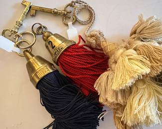 European Hotel Key Tassels vintage
