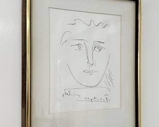 ‘Pour Robbie’  Pablo Picasso ~ Reverse Etching ~ Signed in the plate