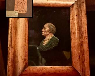 Antique Wax figure  app 6” x 7””