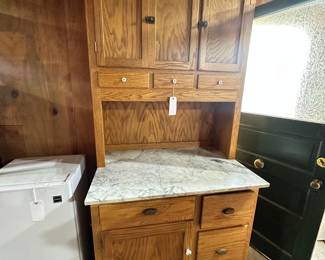 81” x 40” x 27” Hoosier type Cabinet / Oak
(See in garage)