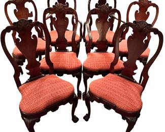Set of 8 by KINDEL Winterthur ball & claw Mahogany As new condition/Superb …from San Francisco Retail is 1, 200 per chair 
Signed
