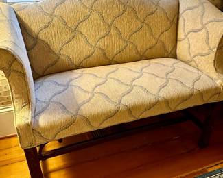 Chinese Chippendale Sette small size 43” wide / seat 18”