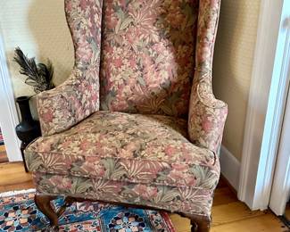 Wingback tapestry style upholstery Kindel