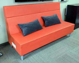 Global Upholstery Co. Powered Modern Loveseat, 42" x 72.5" x 27", With 2 110V Outlets And 4 USB Connections