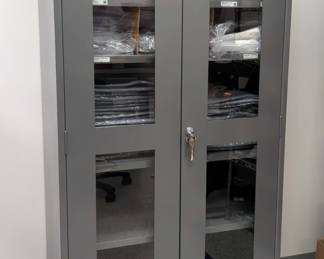 Uline 5 Shelf Cabinet With Locking Doors, 72" x 36" x 18", Keys Included