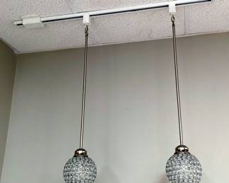 Ellie-Lee Single Bulb House Of Hampton Pendant Lights, Qty 2, On Track Lighting System