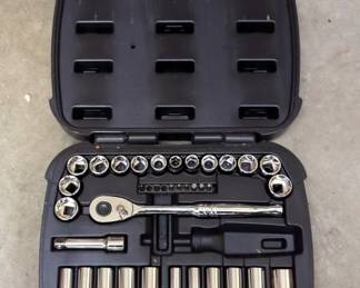 Husky 1/4" Socket And Driver Set, And Husky 3/8" Socket Set