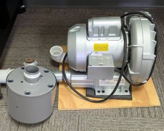 Gast Idex 1/2 HP Regenair Regenerative Blower, Model R3105-12, With Solberg Filter Silencer, Model FS-19P-150