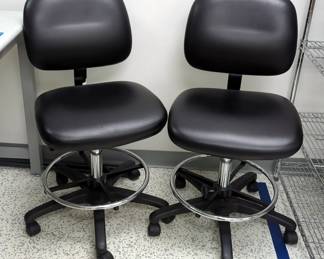 Bench Pro Inc Rolling Padded Chairs, Qty 2