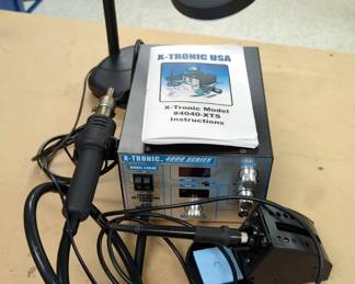 X-Tronic Hot Air Rework Station, Model 4040-XTS, Including X-Tronic Soldering Iron, Soldering Iron Stand, Hot Air Gun, And X-Tronic Electric Magnifying Glass