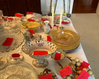 Various formal serving pieces.