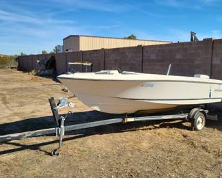 18 FT. Boat Trailer With 15 Ft Boat
