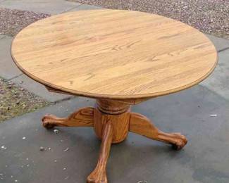 Oak Table With Claw Legs