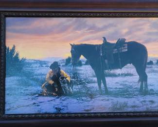 Cowboy Scene Print By A.T. Cox