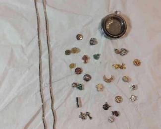 Bezel Style Charm Necklace