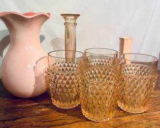 Indiana Glass Pink Tumblers