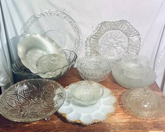 Pressed Glass Serving Dishes